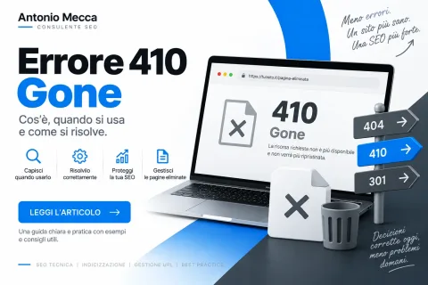 Errore 410 gone cos'è e come si risolve